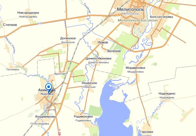Акимовка на карте