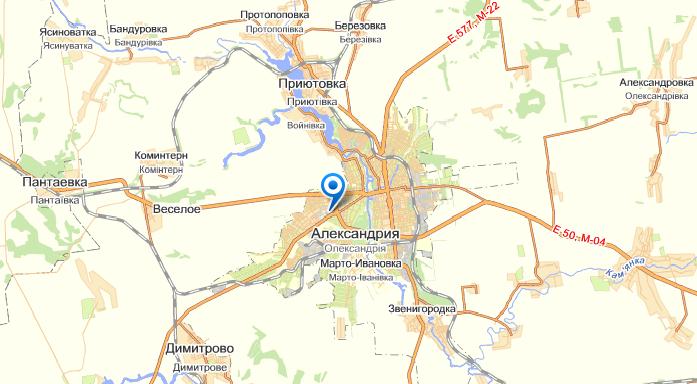 Александрия на карте