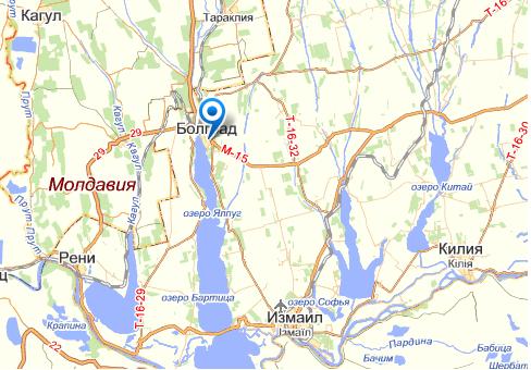 Болград на карте