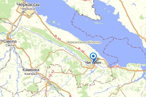 Чигирин на карте