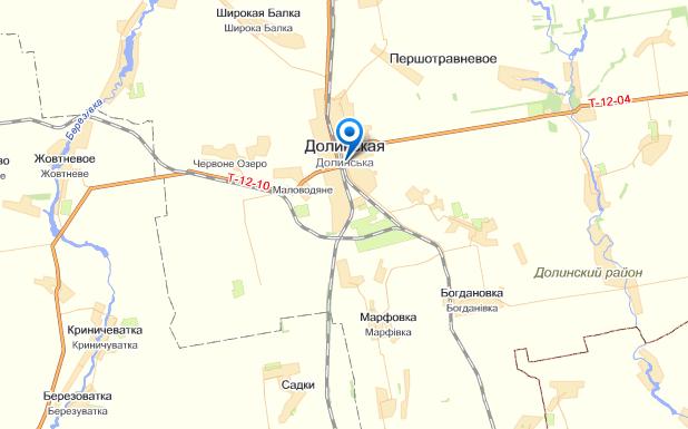 Долинская на карте