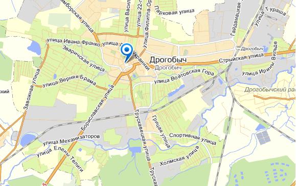 Дрогобыч на карте