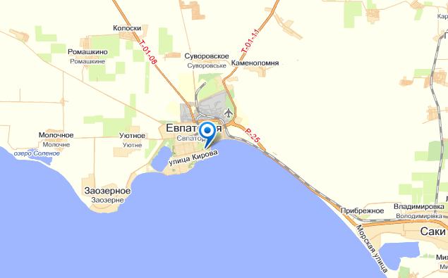 Евпатория на карте