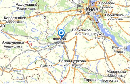 Фастов на карте