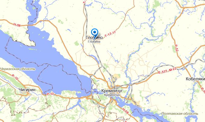 Глобино на карте