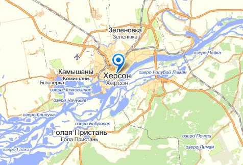 Херсон на карте