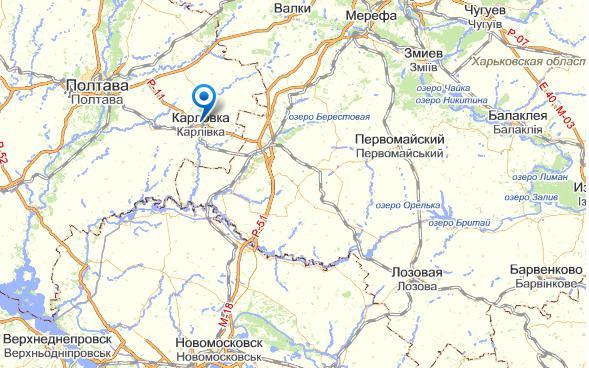 Карловка на карте