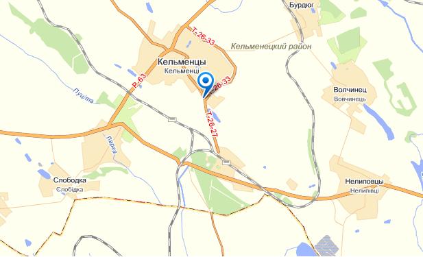 Кельменцы на карте