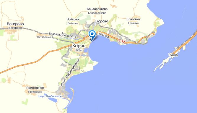 Керчь на карте