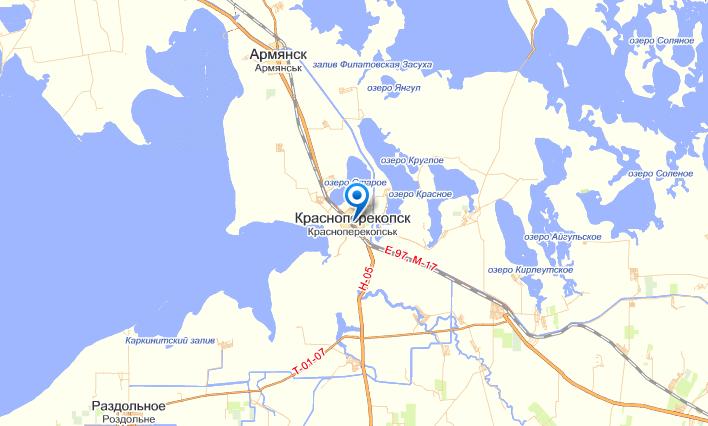 Красноперекопск на карте