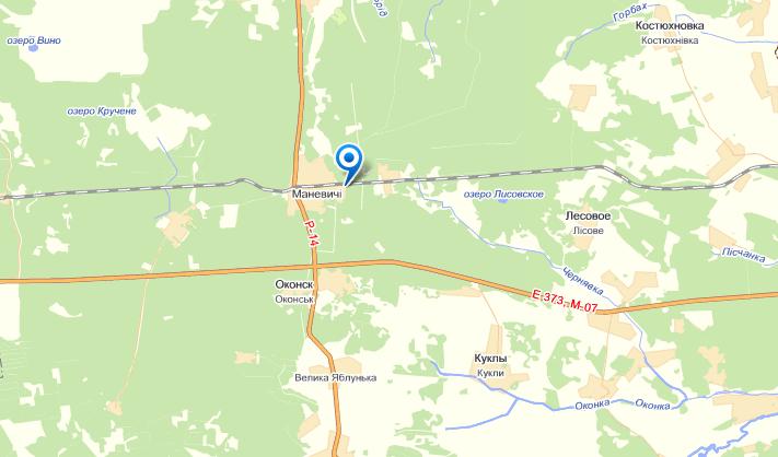 Маневичи на карте