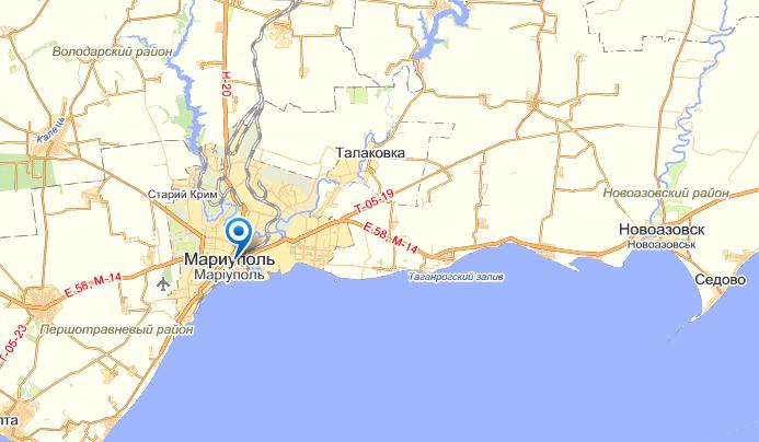 Мариуполь на карте