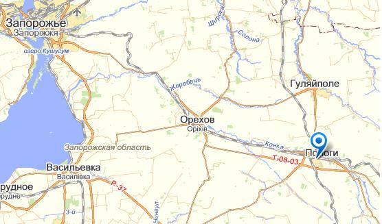 Пологи на карте