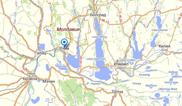 Рени на карте