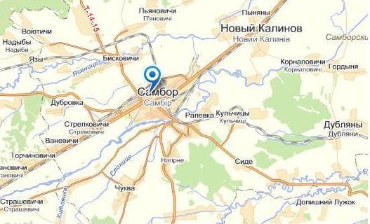 Самбор на карте
