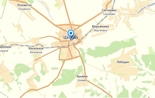 Шпола на карте