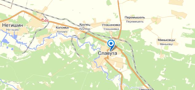 Славута на карте