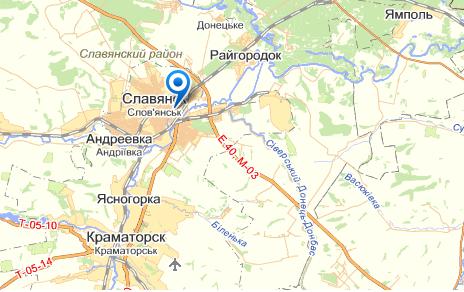 Славянск на карте