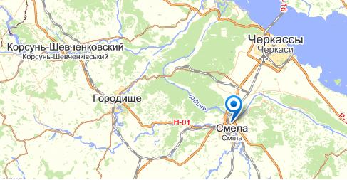 Смела на карте