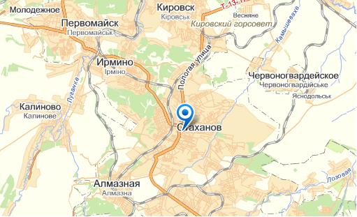 Стаханов на карте