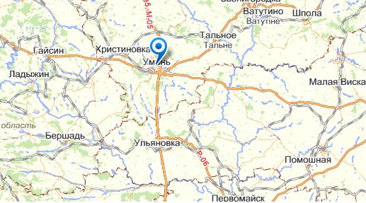 Умань на карте