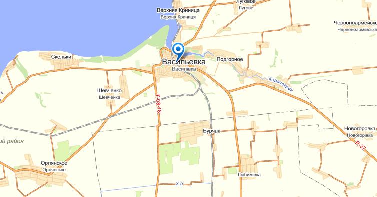 Васильевка на карте