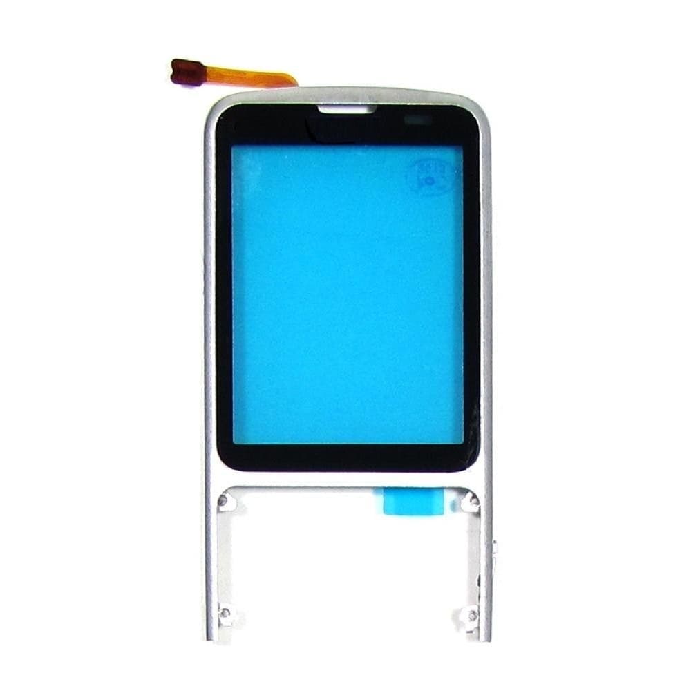 Тачскрин Nokia C3-01, чорний, серебристый, в передній панелі | High Copy | сенсорное стекло, экран