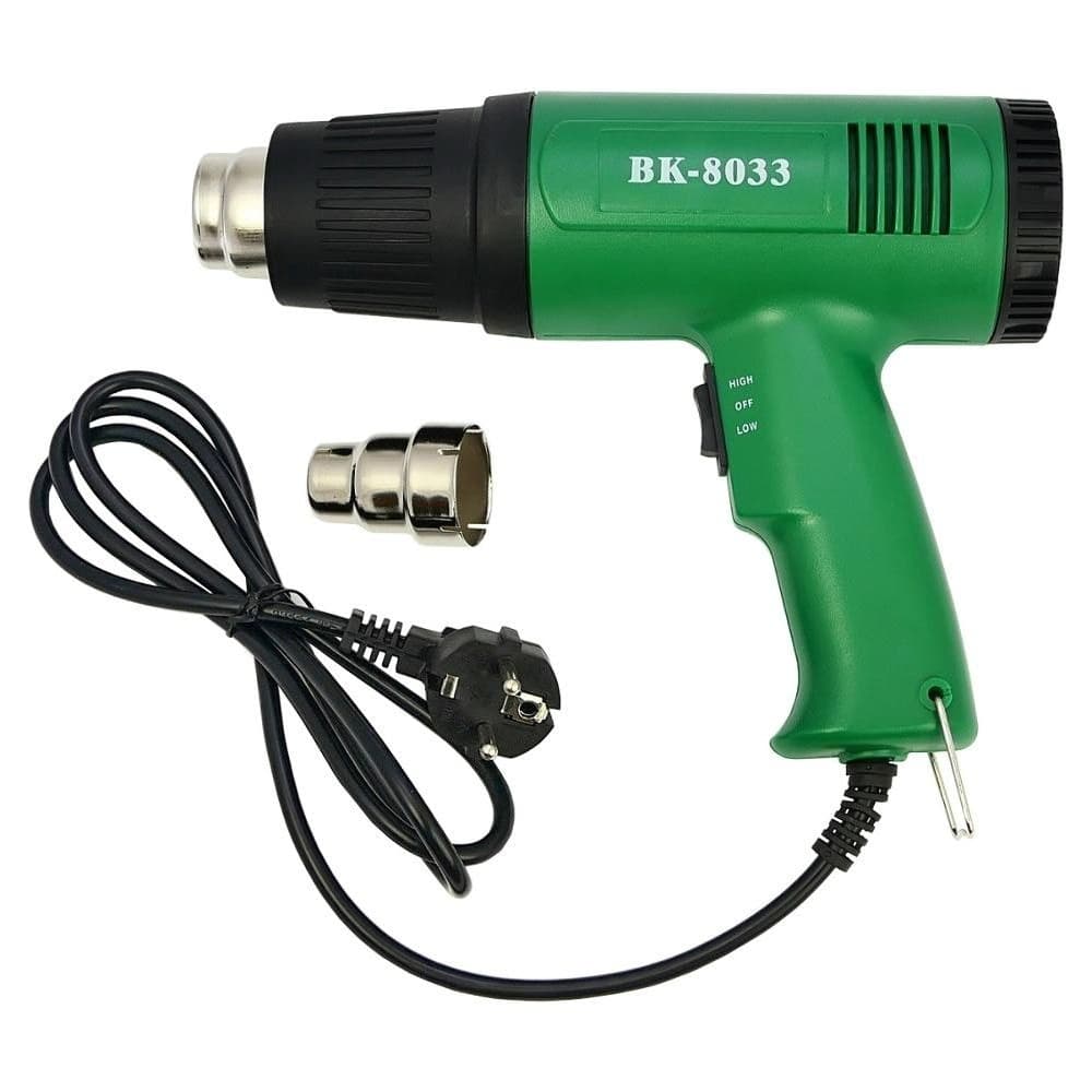 Термофен Baku BK-8033, 1600 Вт, 220 В, температурные режимы 400 и 600 C | гарантия 6 мес.