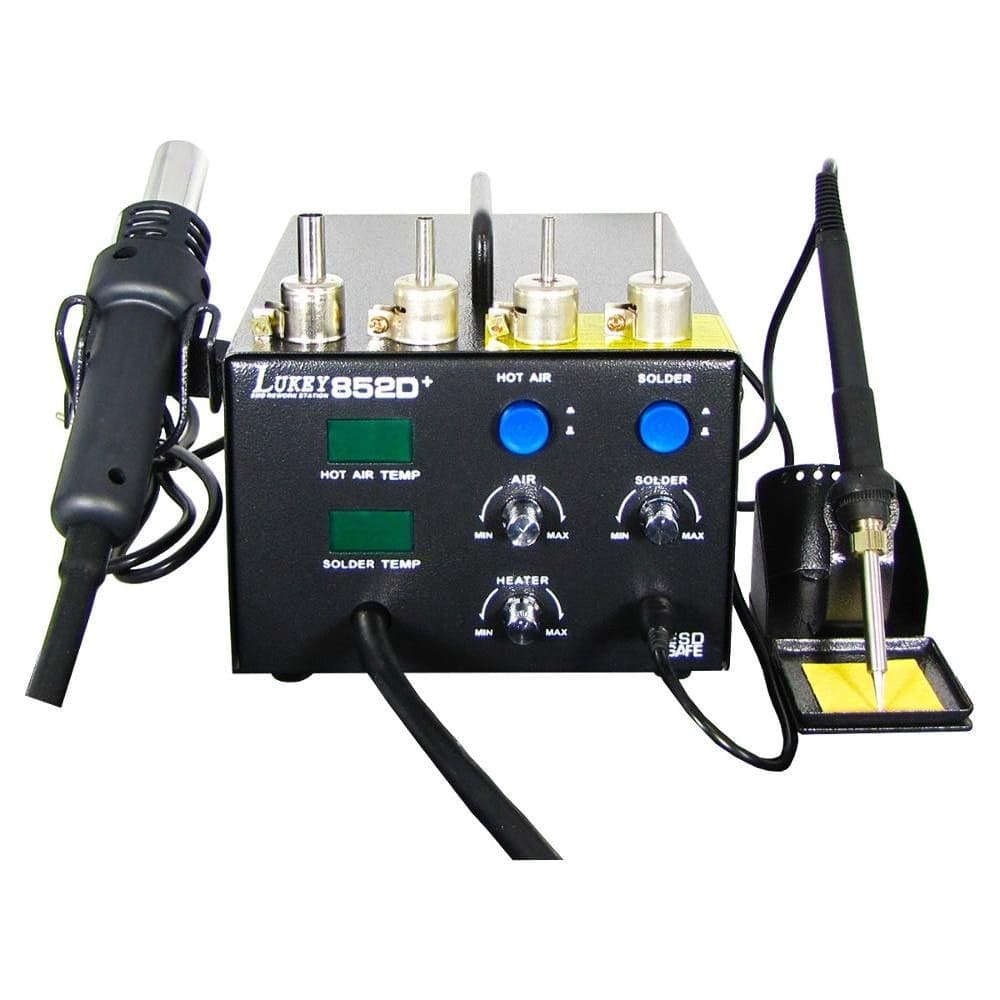 Термовоздушная паяльная станция Lukey 852D+, с паяльником | гарантия 6 мес.