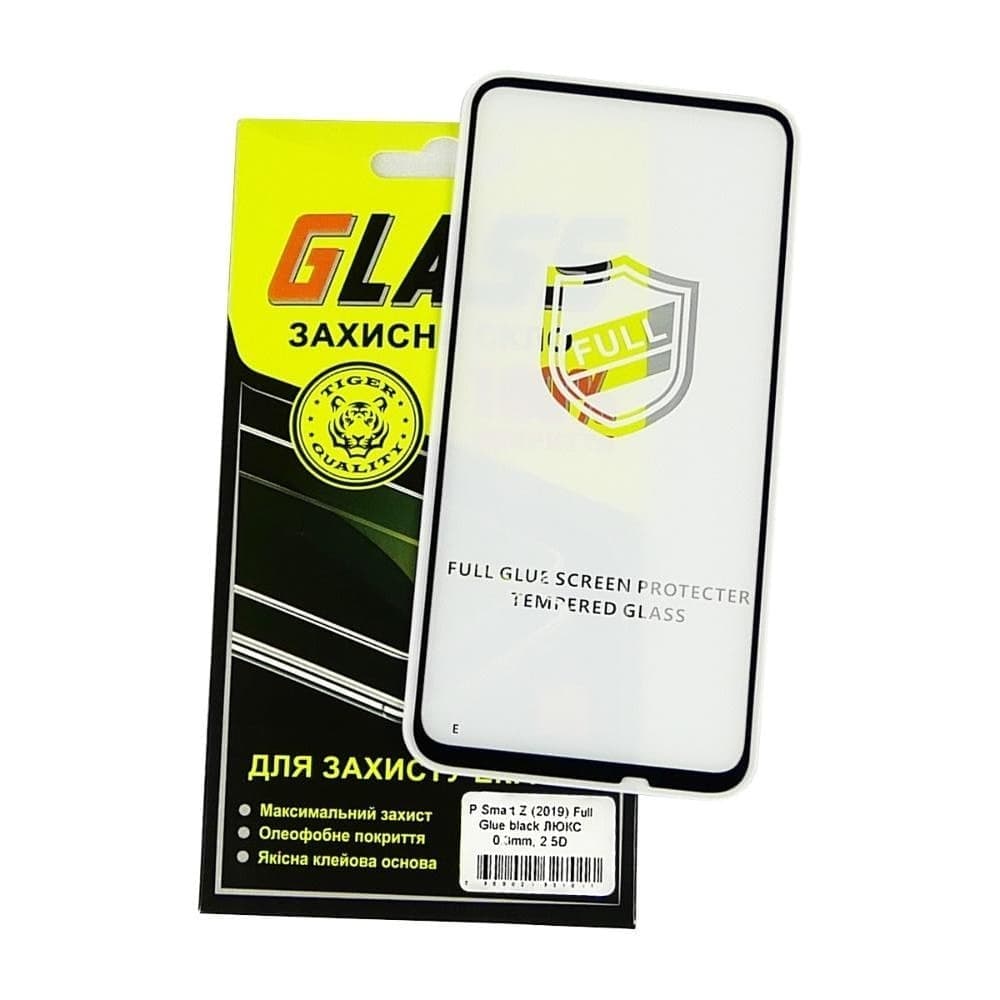 Захисне скло Huawei Honor 9X, Honor Y9 Prime (2019), P Smart Pro, P Smart Z, Y9A, чорне, Люкс, 0.25 мм, 2.5D, iNobi, Full Glue, клей на усій поверхні, сумісне з чохлом | Закаленное защитное стекло