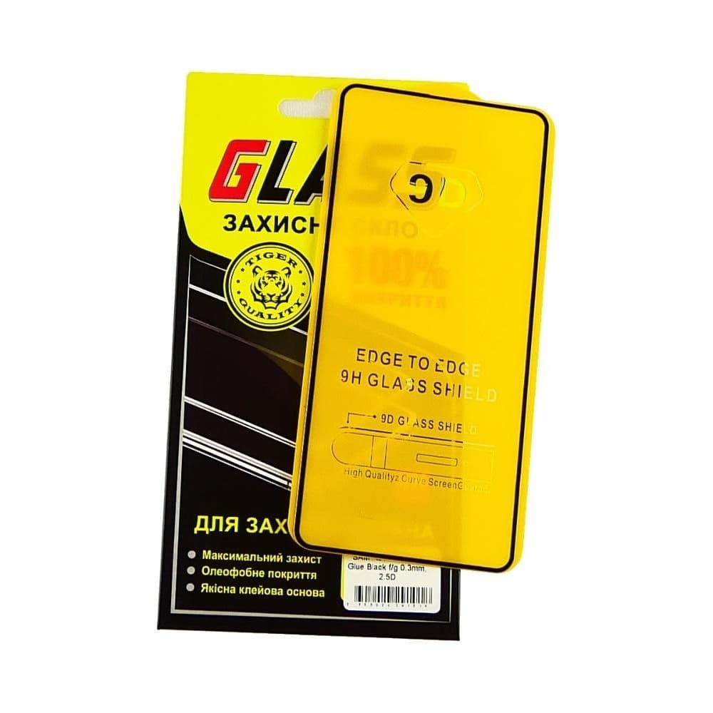 Захисне скло Samsung SM-A515 Galaxy A51, SM-A525 Galaxy A52, SM-A536 Galaxy A53 5G, чорне, 0.3 мм, 2.5D, iNobi, Full Glue, клей на усій поверхні, сумісне з чохлом | Закаленное защитное стекло