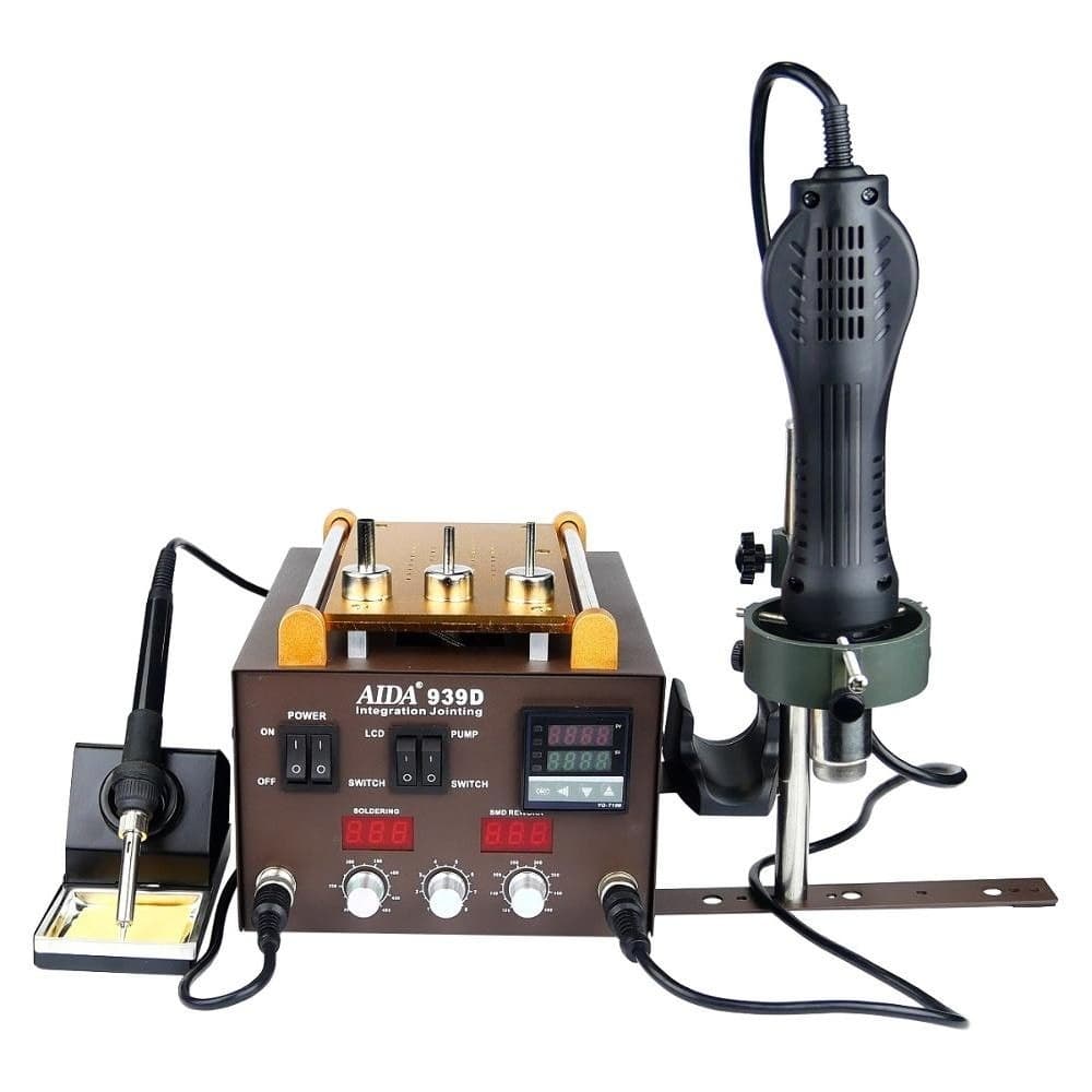 Паяльная станция Aida 939D, со встроенным вакуумным сепаратором 9