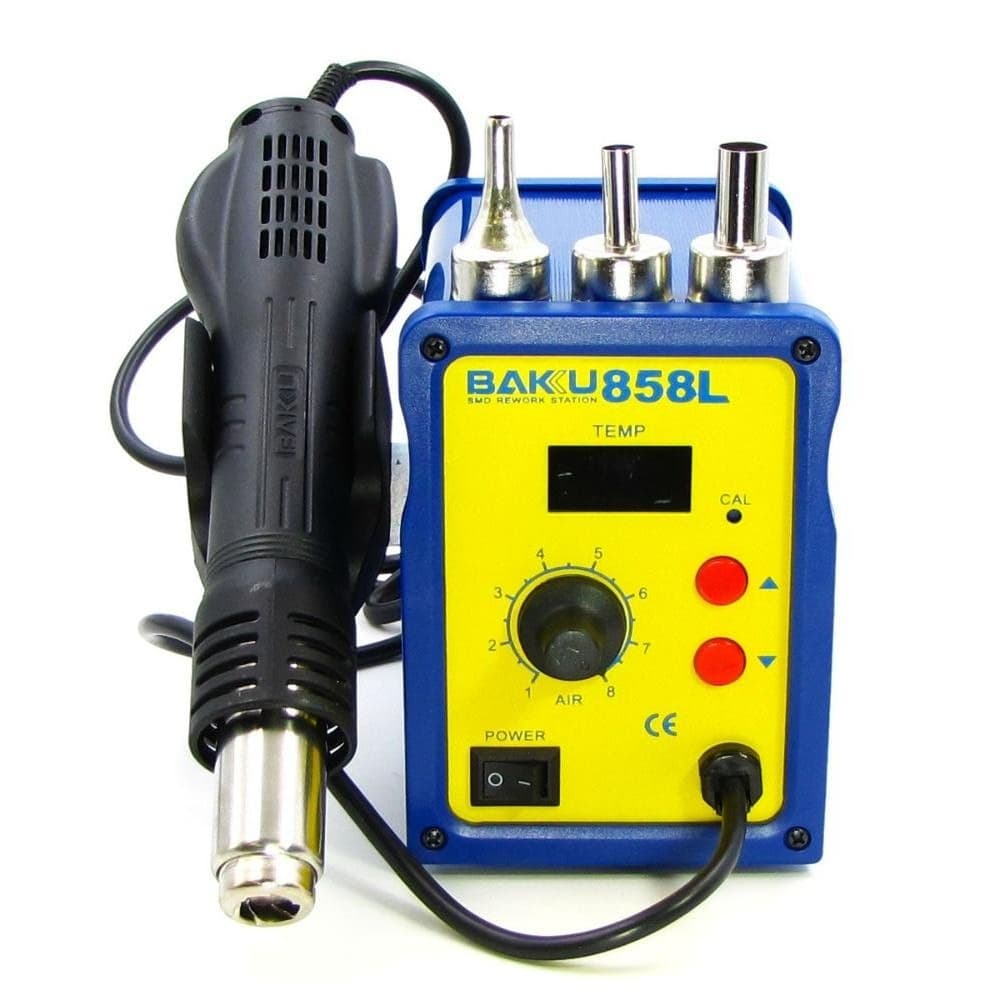 Паяльная станция Baku BK-858L, фен с цифровым блоком регулировки (220V, 700W) | BK858L | гарантия 6 мес.