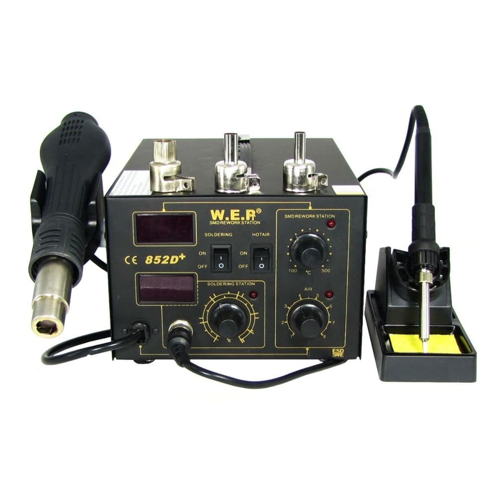 Паяльная станция WEP 852D+FAN, фен, паяльник | гарантия 6 мес.