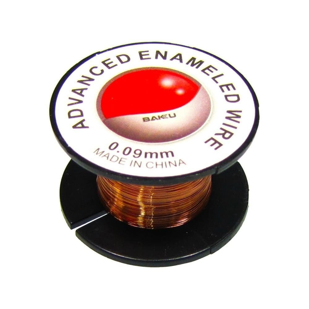 Провід BAKU BK-015, для відновлення доріжок, для монтажу перемичок, 0,09 мм, 50 м, мідний, в котушці