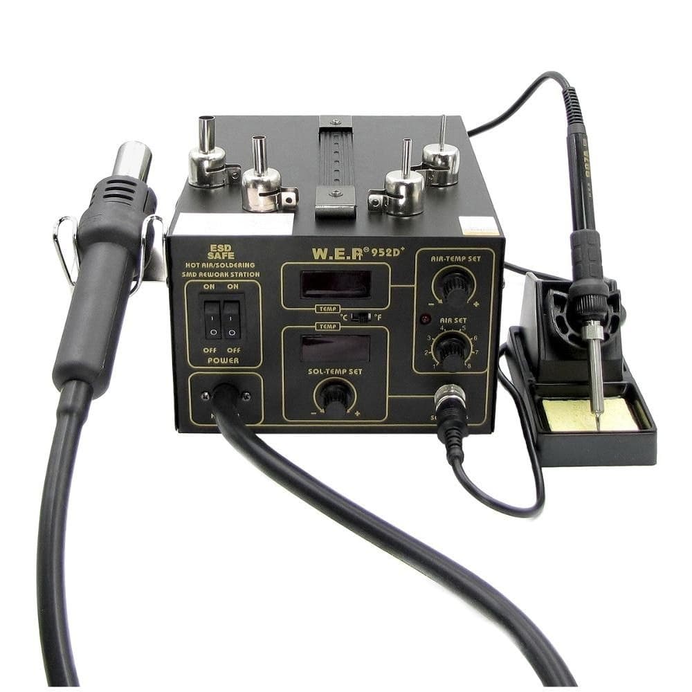Паяльная станция WEP 952D+, компрессорная, фен, паяльник | гарантия 6 мес.