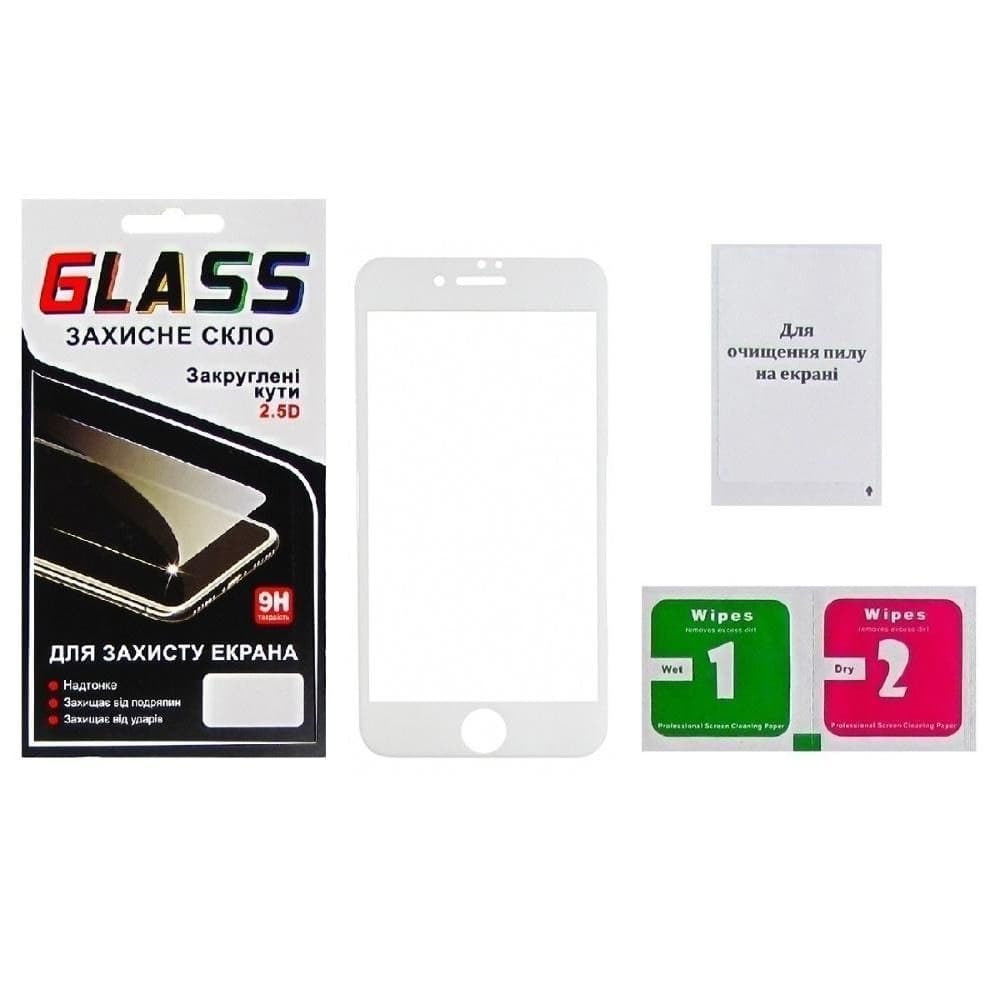 Захисне скло Apple iPhone 7 Plus, iPhone 8 Plus, біле, ТОП, 0.3 мм, 5D, сумісне з чохлом | Закаленное защитное стекло
