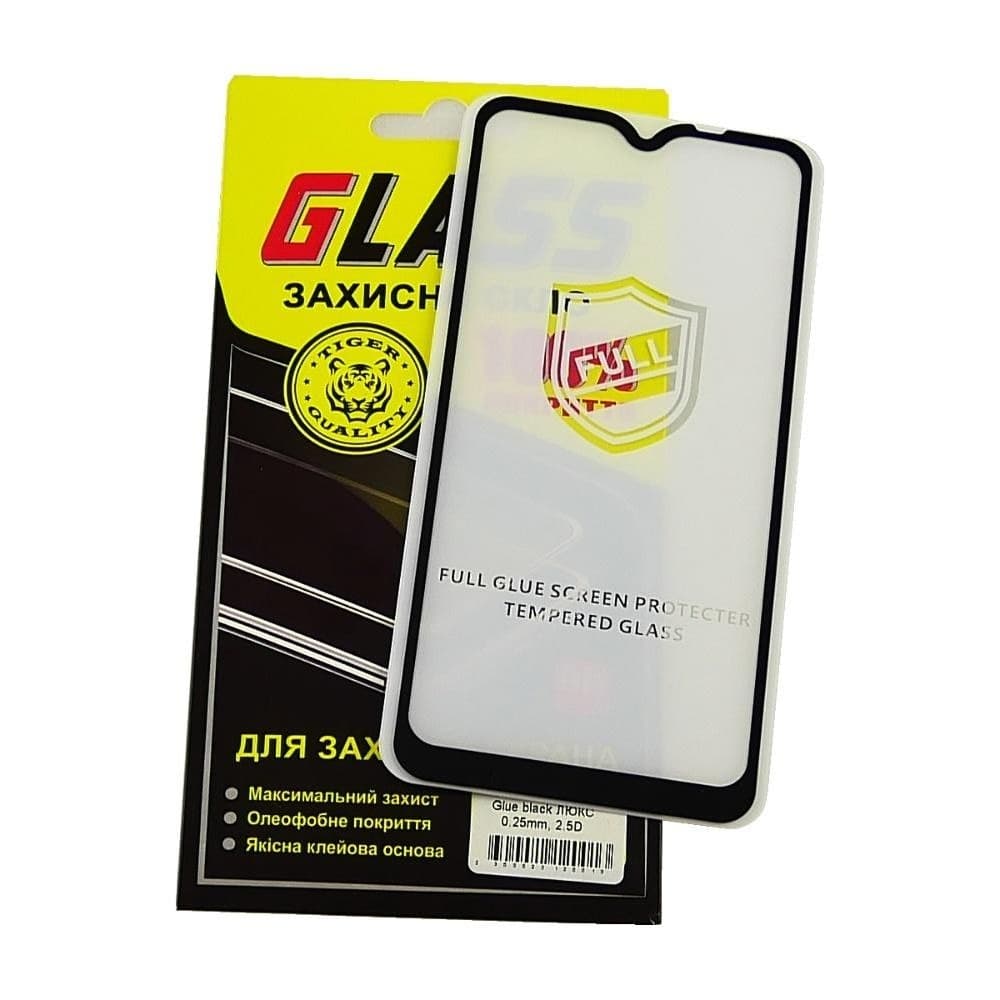 Захисне скло Samsung SM-A105 Galaxy A10, SM-A107 Galaxy A10s, SM-M017 Galaxy M01s, SM-M105 Galaxy M10, чорне, Люкс, 0.25 мм, 2.5D, iNobi, Full Glue, клей на усій поверхні, сумісне з чохлом | Закаленное защитное стекло