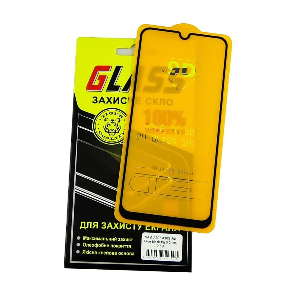 Захисне скло Samsung SM-A305 Galaxy A30, SM-A307 Galaxy A30s, SM-A505 Galaxy A50, SM-A507 Galaxy A50s, SM-M305 Galaxy M30, SM-M307 Galaxy M30s, SM-M315 Galaxy M31, чорне, 0.3 мм, 2.5D, iNobi, Full Glue, клей на усій поверхні, сумісне з чохлом | Закаленное защитное стекло
