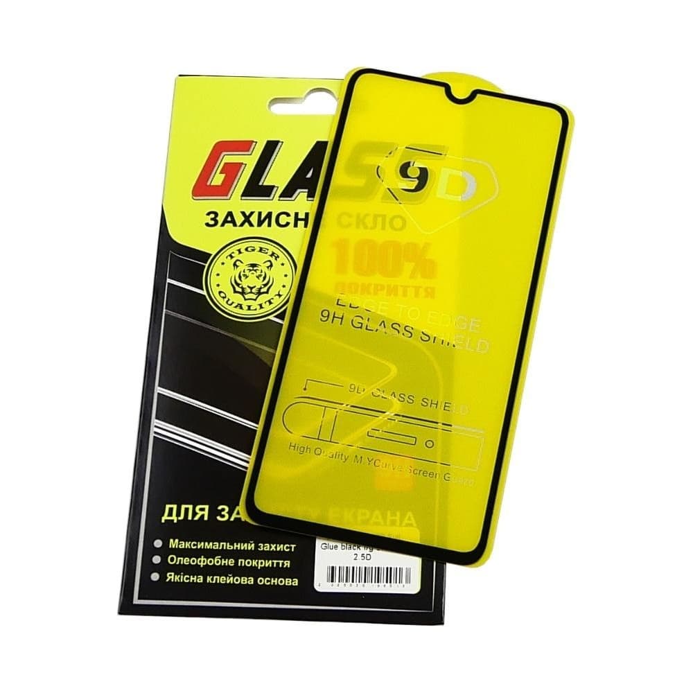 Захисне скло Samsung SM-A705 Galaxy A70, SM-A707 Galaxy A70s, чорне, 0.3 мм, 2.5D, iNobi, Full Glue, клей на усій поверхні, сумісне з чохлом | Закаленное защитное стекло