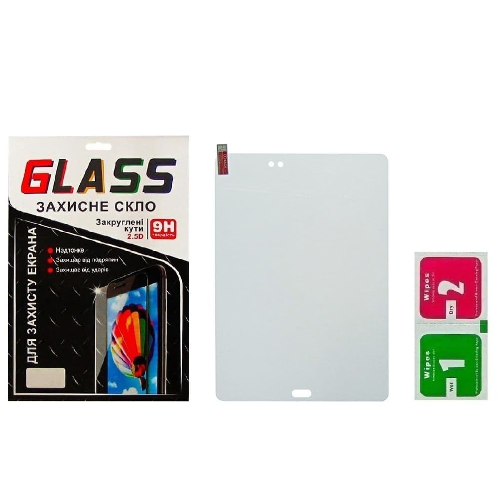 Захисне скло Samsung SM-T550 Galaxy Tab A 9.7, 0.3 мм, 2.5D, сумісне з чохлом | Закаленное защитное стекло
