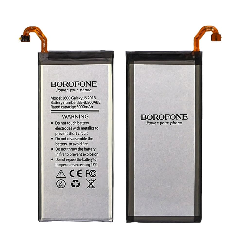Акумулятор Samsung SM-A600 Galaxy A6 (2018), SM-J600 Galaxy J6, SM-J800 Galaxy J8, EB-BJ800ABE, Borofone | 3-12 міс. гарантії | АКБ, батарея, аккумулятор