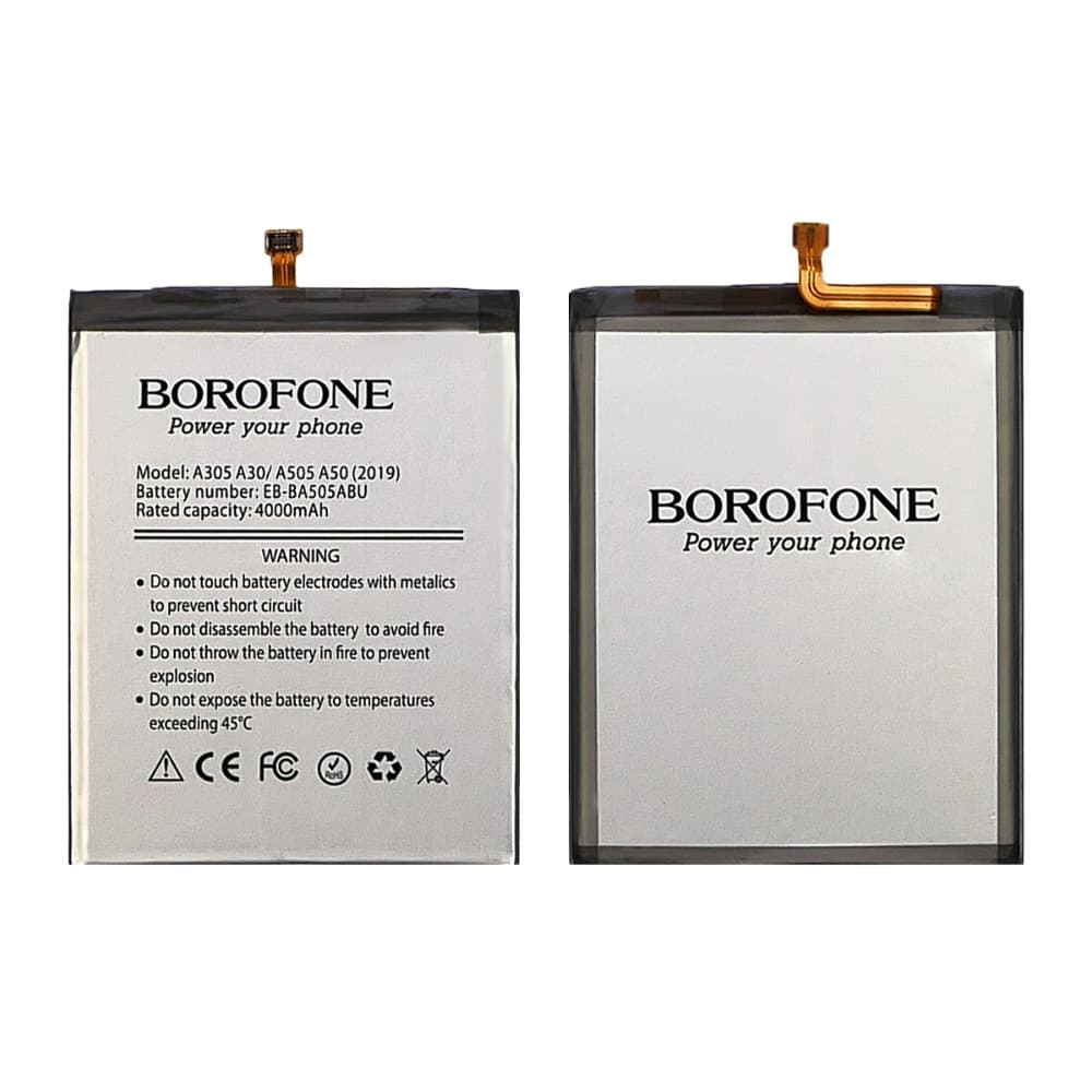 Акумулятор Samsung SM-A205 Galaxy A20, SM-A305 Galaxy A30, SM-A307 Galaxy A30s, SM-A505 Galaxy A50, EB-BA205ABU, EB-BA505ABU, EB-BA505ABN, Borofone | 3-12 міс. гарантії | АКБ, батарея, аккумулятор