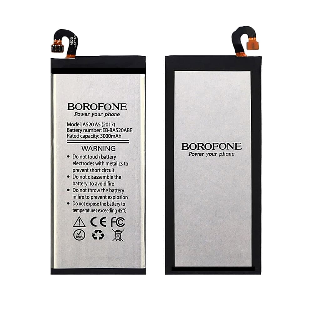 Акумулятор Samsung SM-A520 Galaxy A5 (2017), SM-J530 Galaxy J5 (2017), EB-BA520ABE, EB-BJ530ABE, Borofone | 3-12 міс. гарантії | АКБ, батарея, аккумулятор