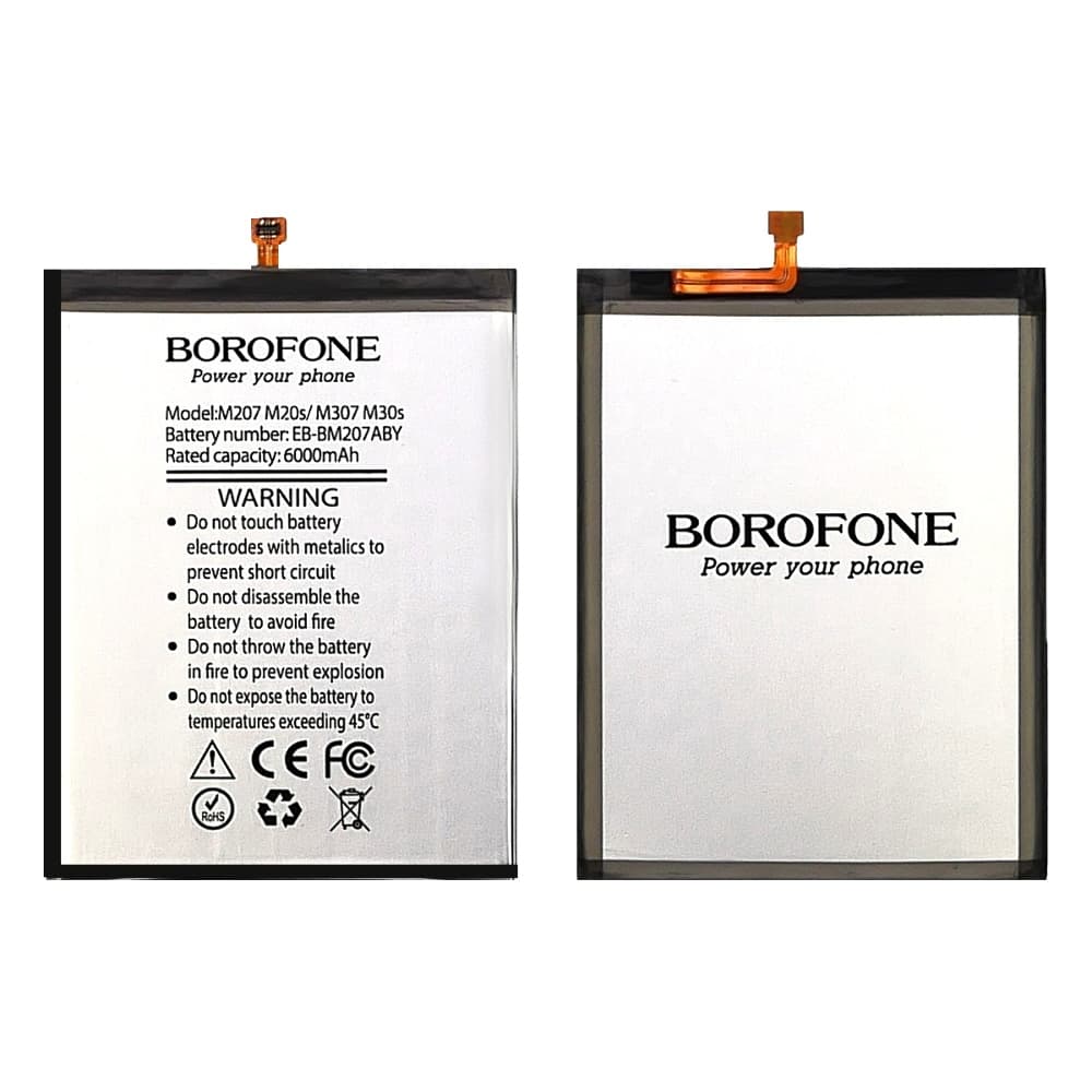 Акумулятор Samsung SM-M207 Galaxy M20s, SM-M215 Galaxy M21, SM-M307 Galaxy M30s, SM-M315 Galaxy M31, EB-BM207ABY, Borofone | 3-12 міс. гарантії | АКБ, батарея, аккумулятор