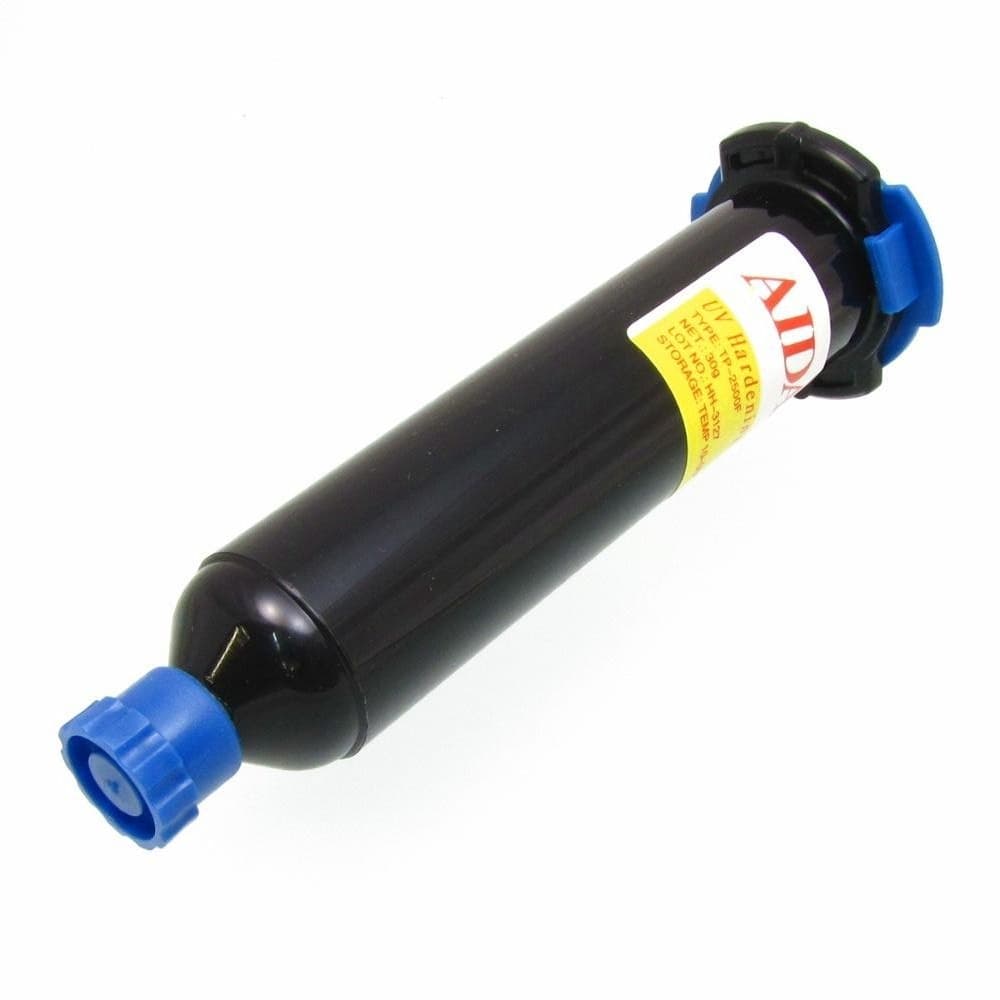 Клей LOCA AIDA TP-2500F, 30 г, в черном шприце, для склеивания комплектов дисплей+тачскрин под ультрафиолетом | ультрафиолетовый клей