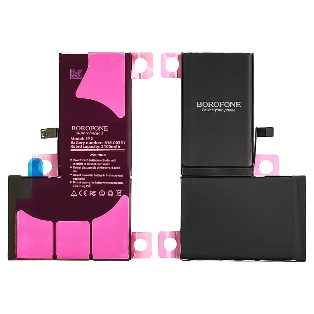 Акумулятор Apple iPhone X, 616-00346, 616-00351, Borofone, посилений | 3-12 міс. гарантії | АКБ, батарея, аккумулятор