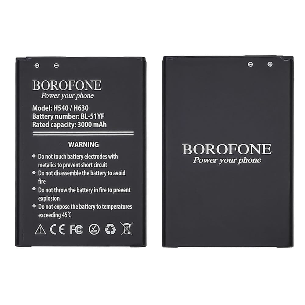 Акумулятор LG F500 G4, H540 G4, H630 G4, H810 G4, H811 G4, H815 G4, H818N G4, H818P G4, BL-51YF, Borofone | 3-12 міс. гарантії | АКБ, батарея, аккумулятор