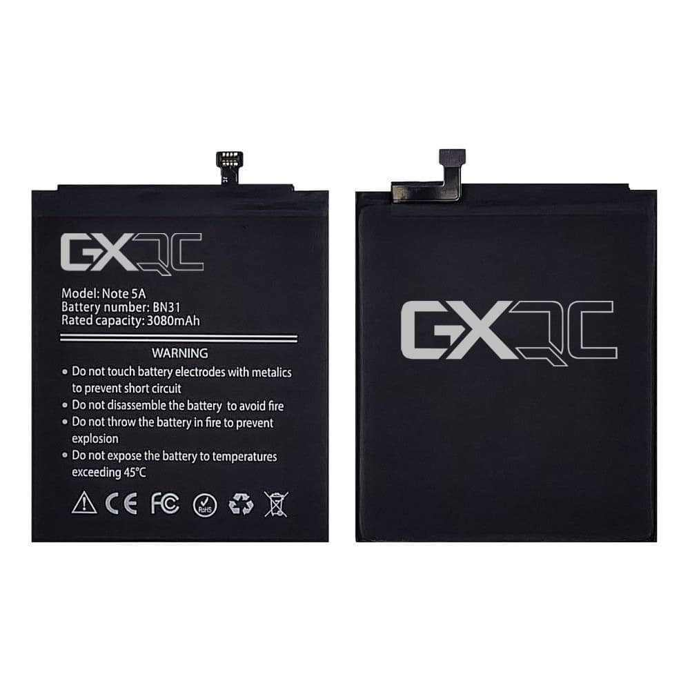 Акумулятор Xiaomi Mi A1, Mi 5X, Redmi Note 5A, Redmi Note 5A Prime, Redmi Note 5A Pro, Redmi S2, Redmi Y2, BN31, GX | 2-6 мес. Гарантии | АКБ, батарея, аккумулятор