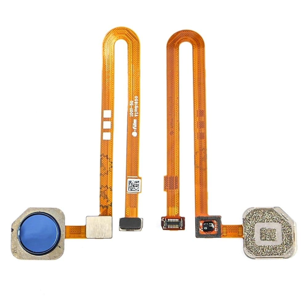 Шлейф Xiaomi Mi 8, M1803E1A, для сканера отпечатка пальца (Touch ID), синій, Original (PRC)